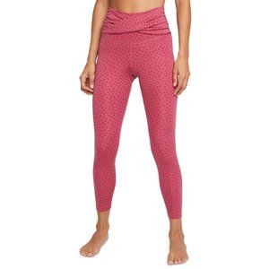 Nike Womens Yoga Twist-Waist High-Rise 7/8 Length Leggings Sweet Red Size XS NWT
